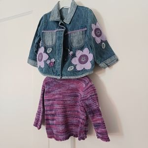 Sweater & denim jacket set - 18m